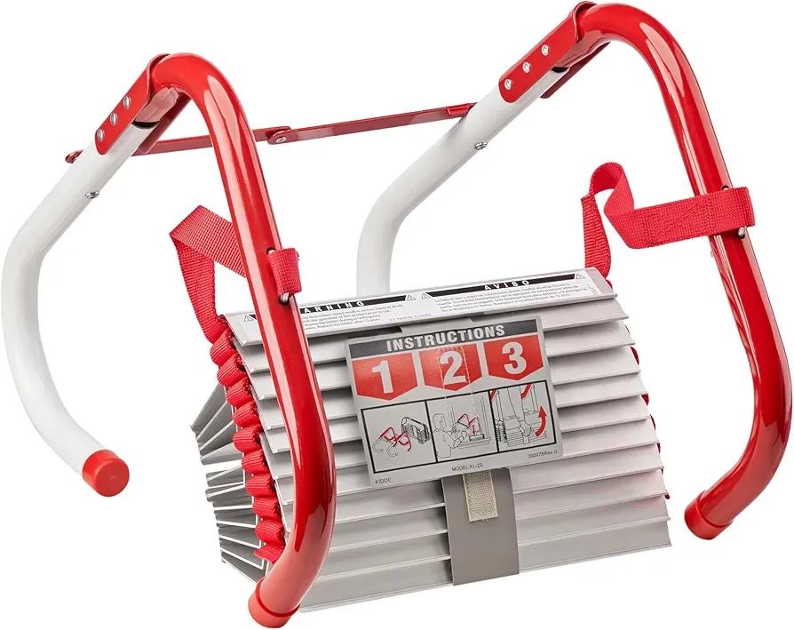 Others *Kidde Fire Escape Ladder, 2-Story Rope Ladder, Extends to 13-Feet, Anti-Slip Rungs