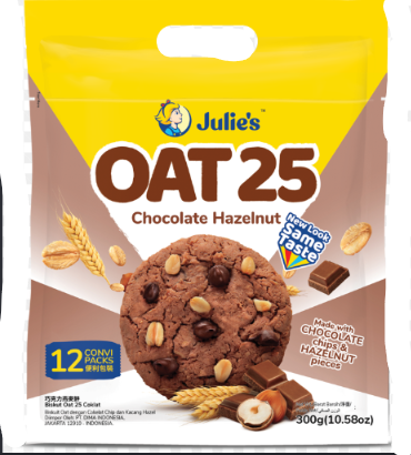 JULIES OAT 25 CHOCOLATE 300G (12 SMALL PACK)