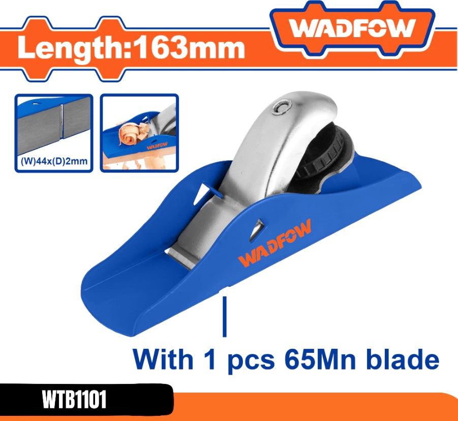 WADFOW IRON PLANER LENGTH:163MM PLANE BODY MATERIAL:CARBON STEEL - WTB1101