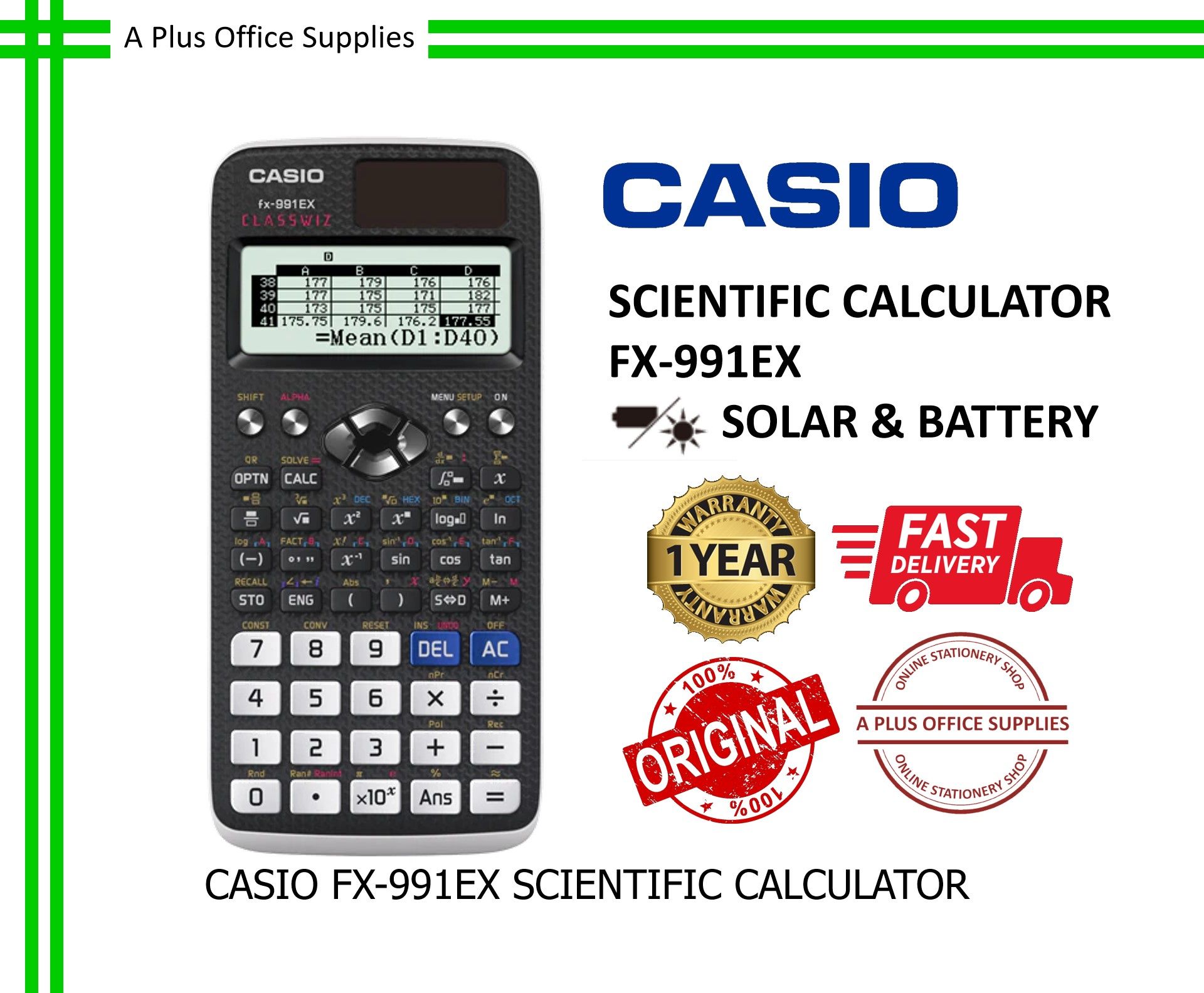 CASIO Scientific Calculator FX-991EX / Kalkulator Saintifik
