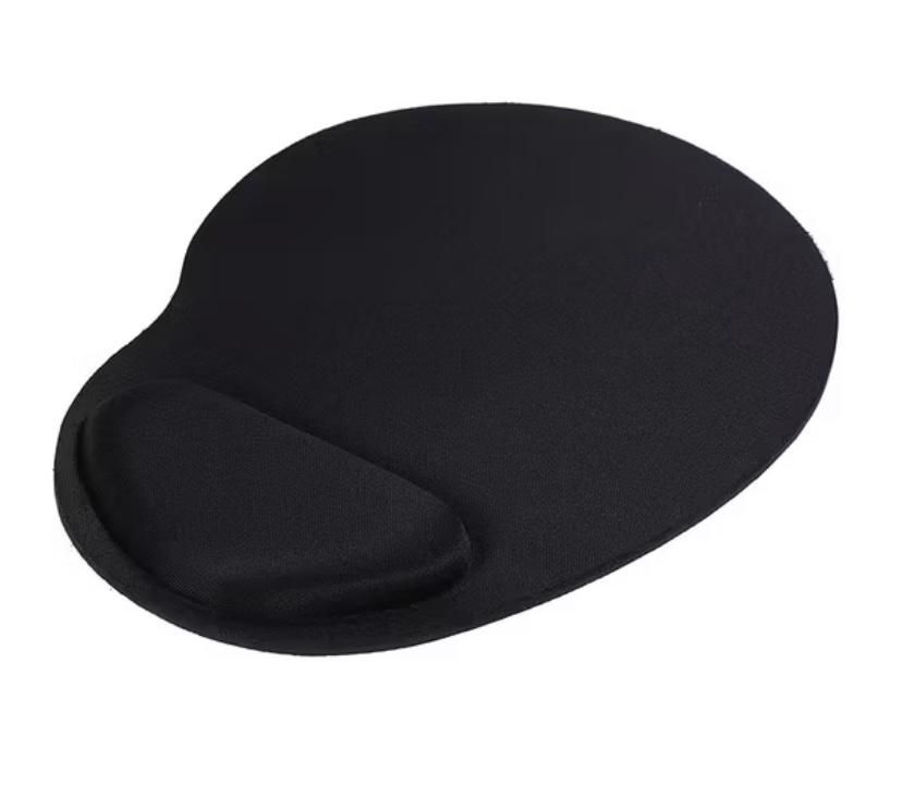 Black Mouse Pad Comfortable Mouse Mat with Wrist Rest Support for PC Laptop