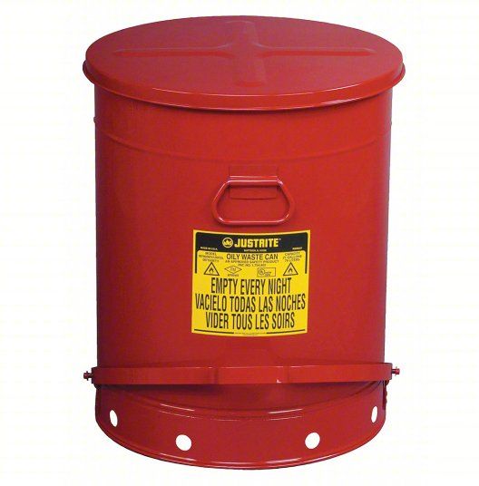 JUSTRITEM Oily Waste Bin 21 Gallons