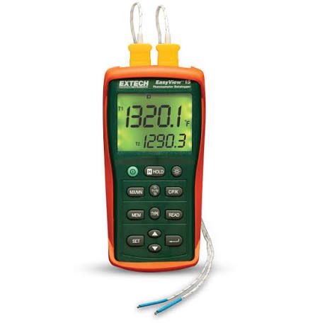 EXTECH EA15 Therm, Dual Input, Type K,J,T,E,R,S,N, Easy View