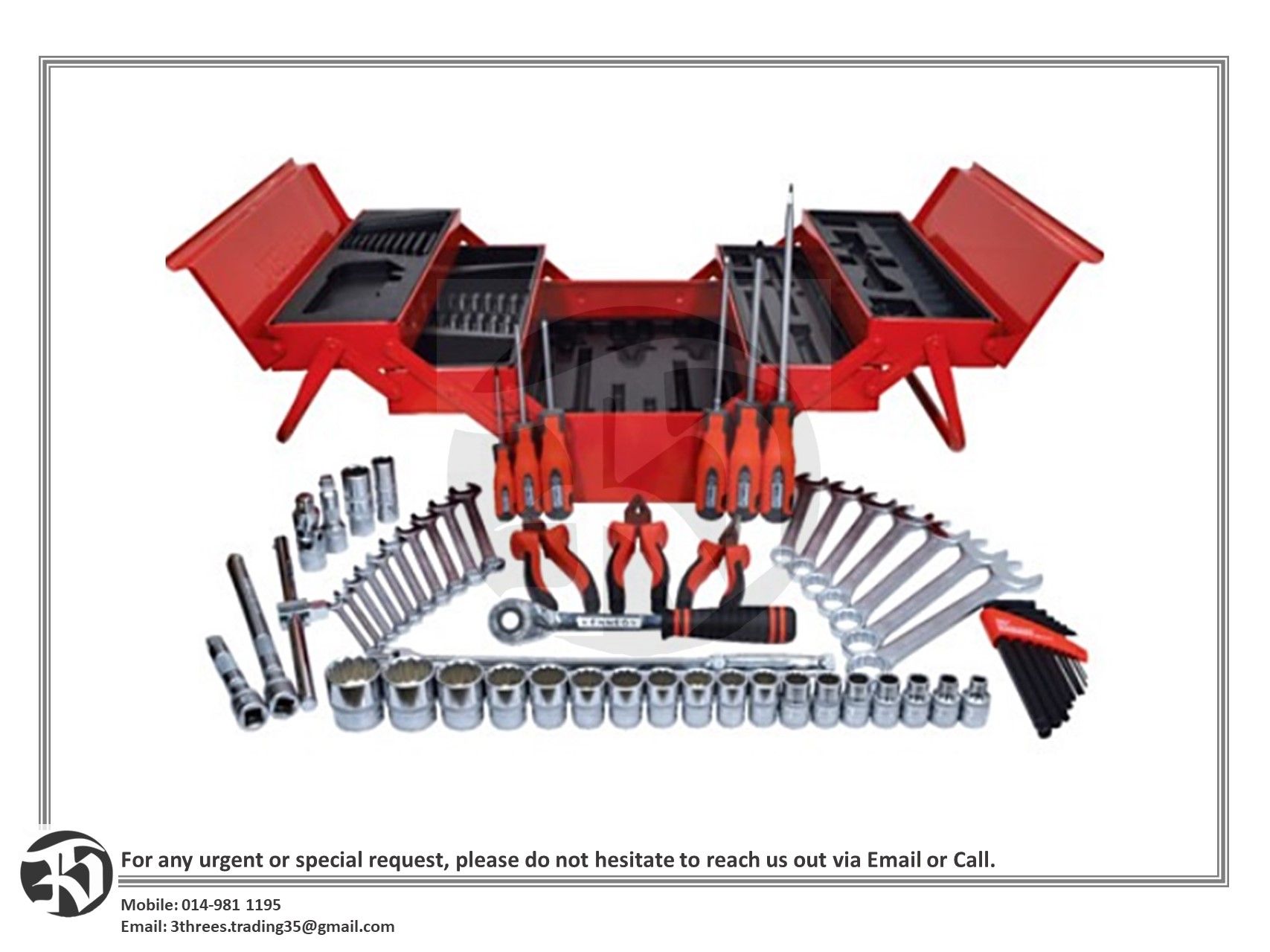 KENNEDY Cantilever Toolbox Tool Set 62-PCE