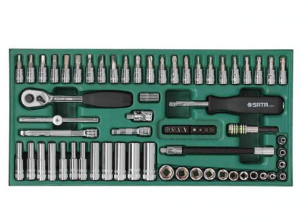 Sata 66PC 1/4”DR SOCKET SET (METRIC)