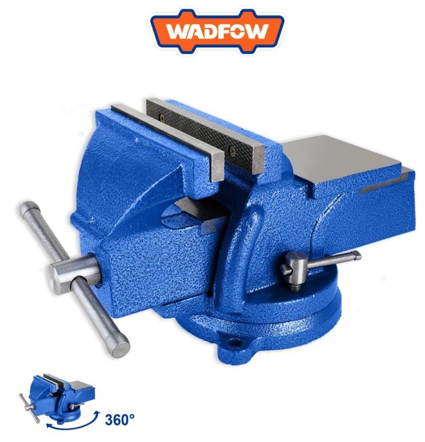 WADFOW BENCH VICE (8") WEIGHT: 18KG, CAST IRON BODY VISE WITH ANVIL WBV1A08