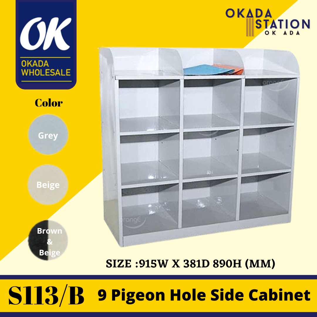 S113/B 9 Pigeon Hole Side Table Cabinet / S113/B / S113 / 9 Pigeon Hole / Metal Cabinet / Cabinet / Pigeon Hole Side Table Cabinet / Table Cabinet / Pigeon Hole