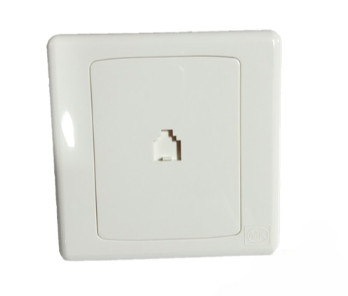 MK ECORE E4817-SR WHI 1GANG RJ11 TEL OUTLET (WHITE) (FLUSH) (AMERICAN TYPE)