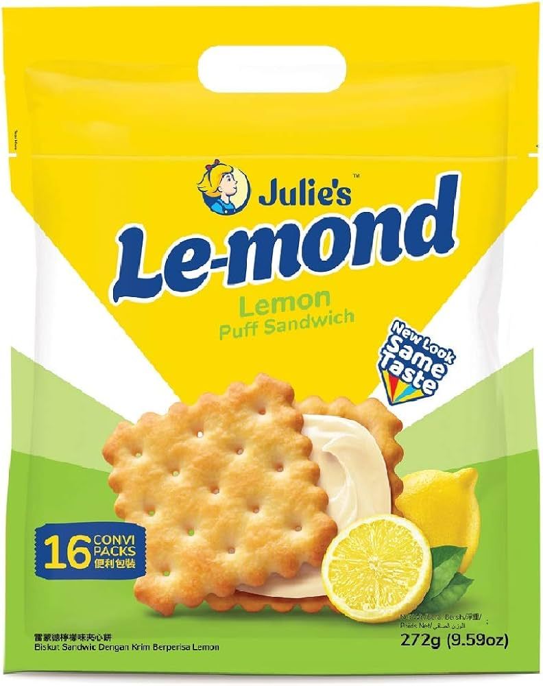 Julie's Le-Mond Lemon Flavored Cream Puff Sandwich 12 Pack X 272G