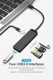 Vention Type C 4 Ports Hub Usb 3.0 Splitter Slim High Speed 5Gbps Otg For Pc Laptop Pad