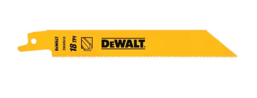 Dewalt BIMETAL REC SAW BLD-6" 18TPI 5 PC