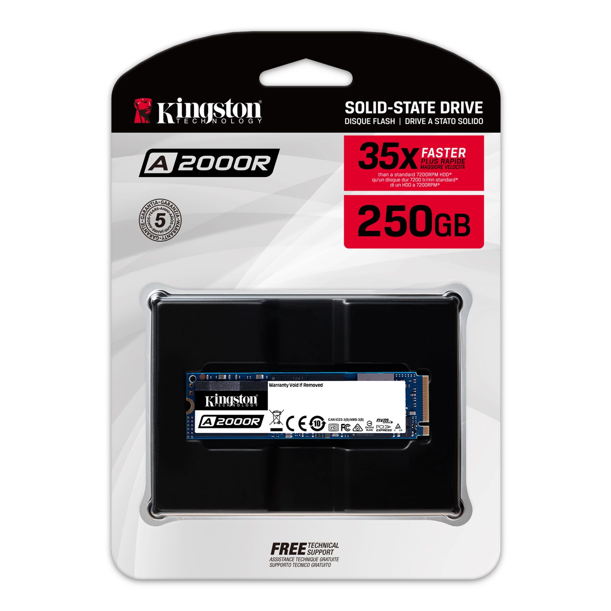Kingston A2000 250GB PCIe NVMe M.2 2280 SSD