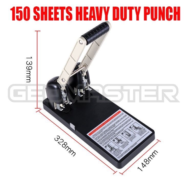 Geomaster 0150 Puncher -2 Hole Heavy Duty Puncher -150 Sheets