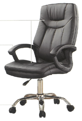 DOMESTIC FURNITURE Executive High back chair with metal chrome leg base