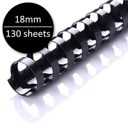 A4 21R BINDING COMB 18MM BLACK