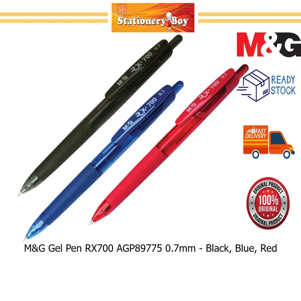 M&G Gel Pen RX700 AGP89775 0.7mm / Pen Dakwat Gel - Black, Blue, Red