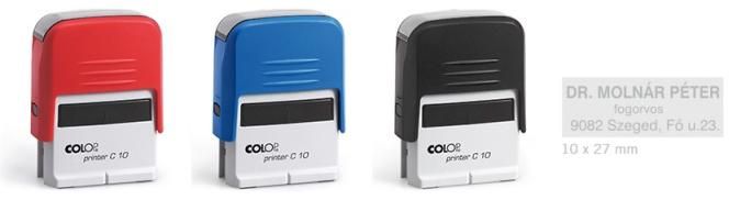 COLOP Self-Inking Text Stamp C10 10mm x 27mm