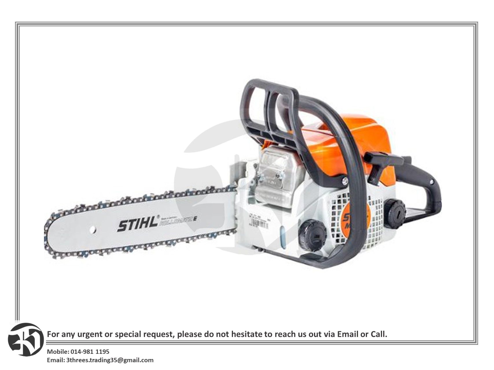 STIHL MS180 16”/18'' Chainsaw with Guide Bar & Chain
