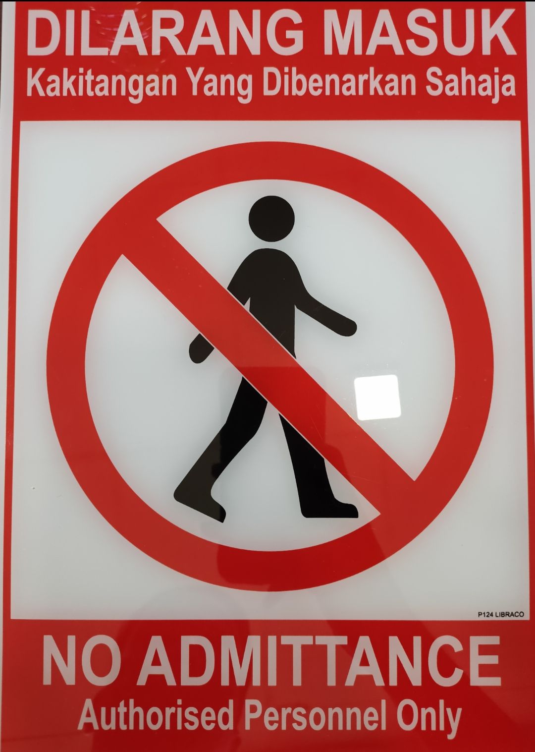 Plate Plastic Sign Plate Dilarang Masuk
