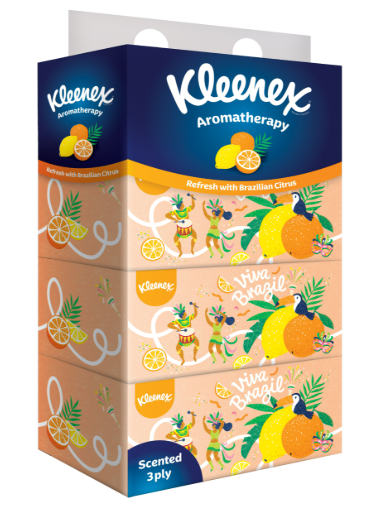 10x5x80s Kleenex Citrus FT Box 3ply (85020D)