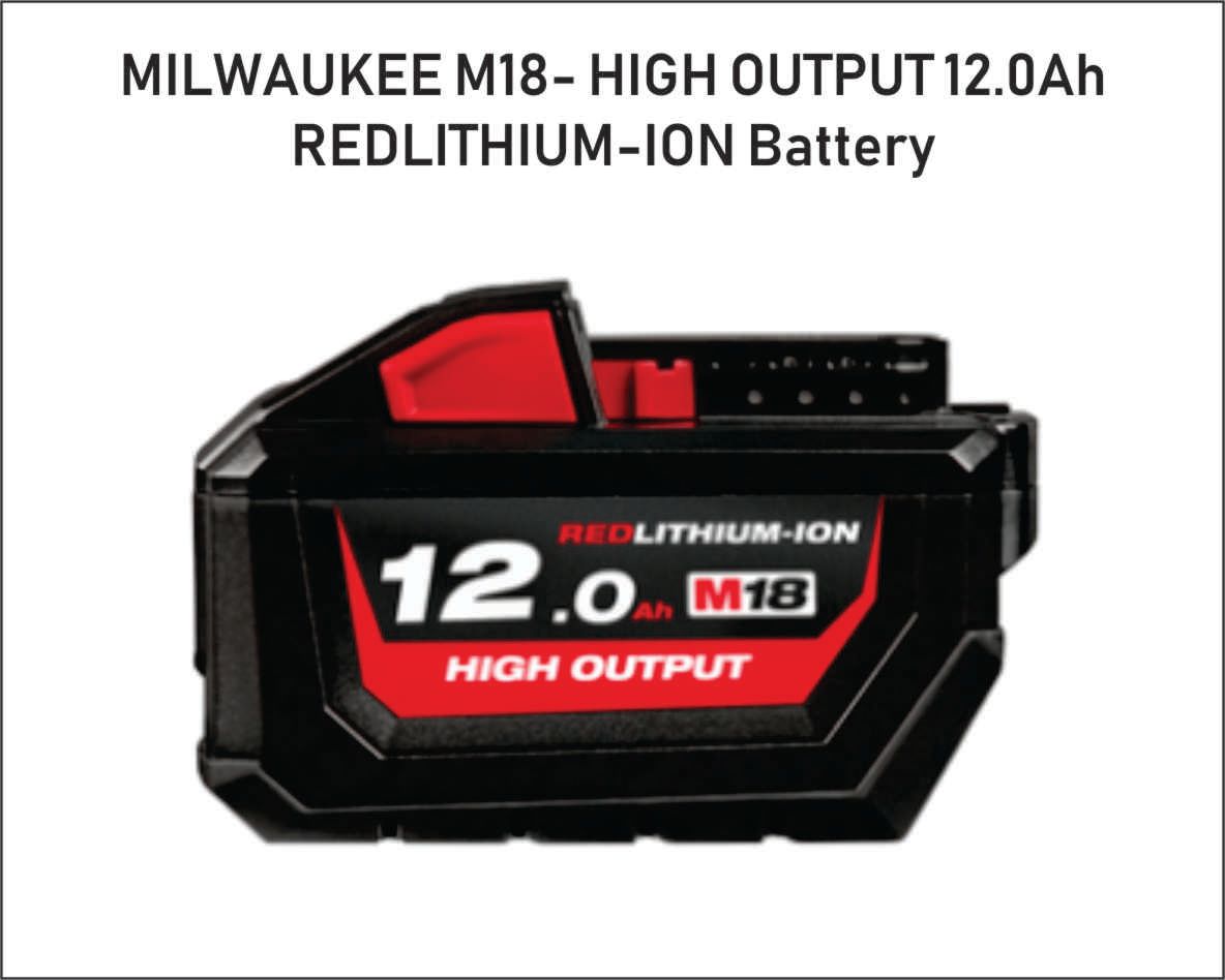 MILWAUKEE M18 High Output 12.0Ah REDLITHIUM-ION Battery