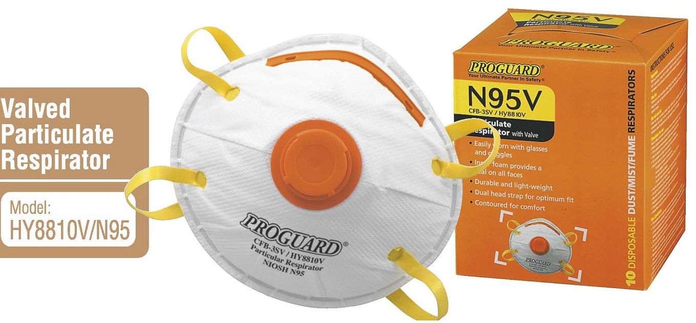 PROGUARD VALVED PARTICULATE RESPIRATOR (HY8810V/N95)