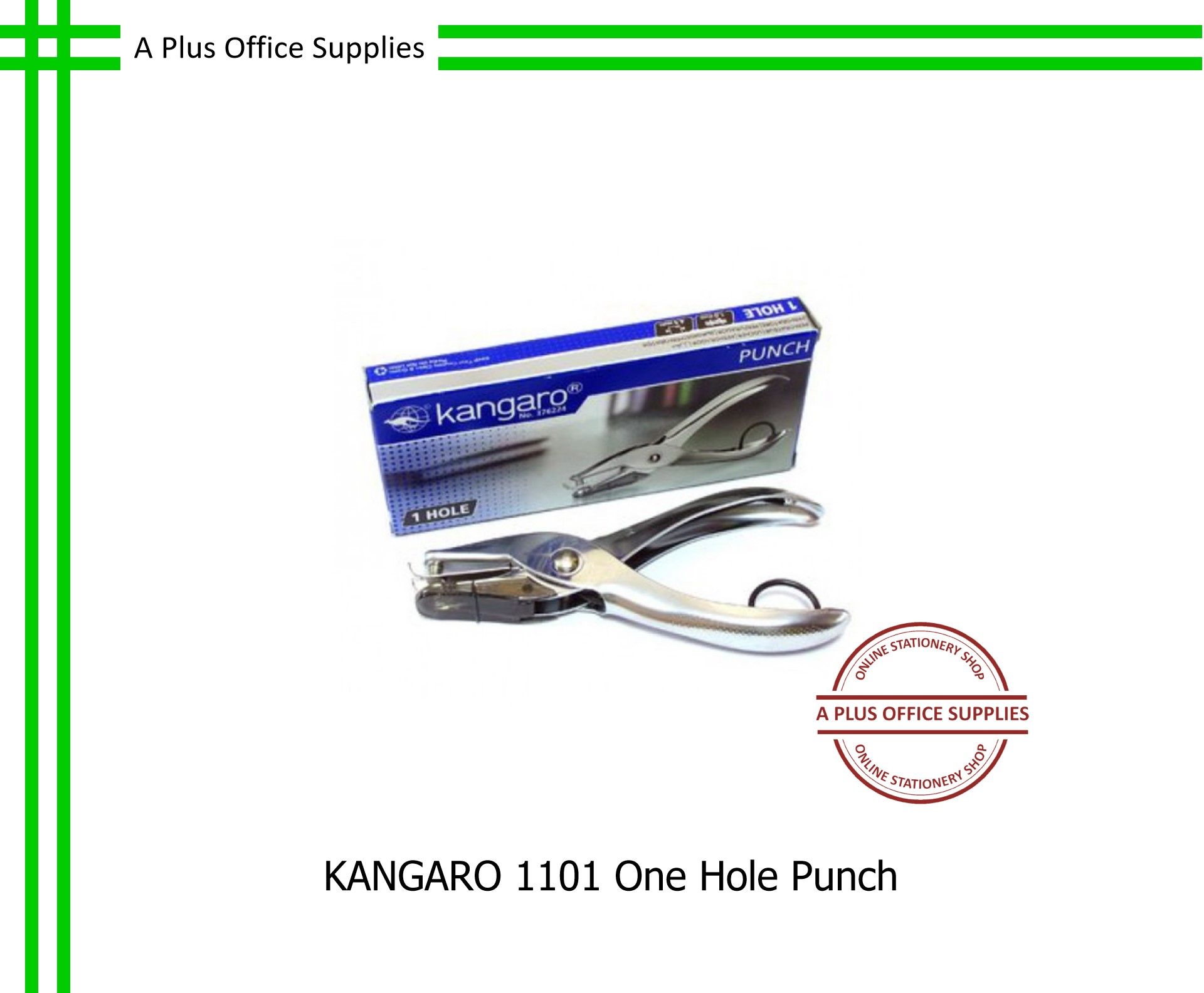 KANGARO 1101 One Hole Punch / Penebuk Kertas Satu Lubang