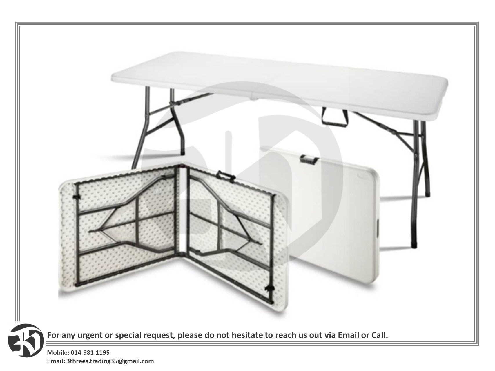 Foldable table-White