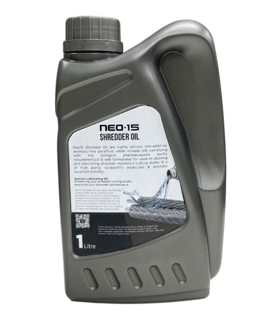 NEO 15 SHREDDER OIL / BOTTLED LUBRICATING / MAINTENANCE OIL / 1 LITRE compatible with all shredder machine