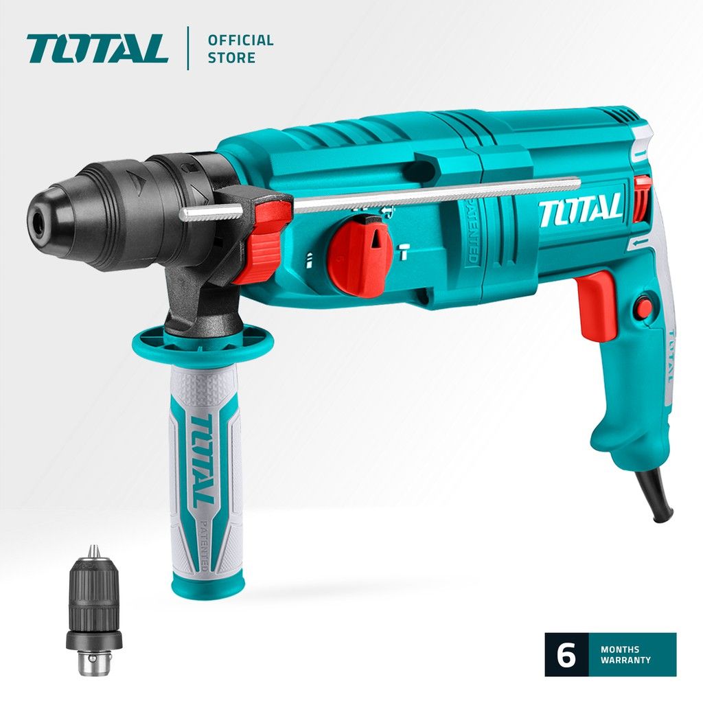 TOTAL TH308268-2 ROTARY HAMMER (SDS+ STANDS FOR SLOTTED DRIVE SYSTEM PLUS.) 800W