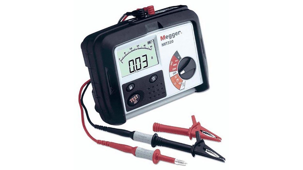 MT320, MEGGER Megger MIT320, Insulation & Continuity Tester, 1000V dc, 999M?, CAT III 600V