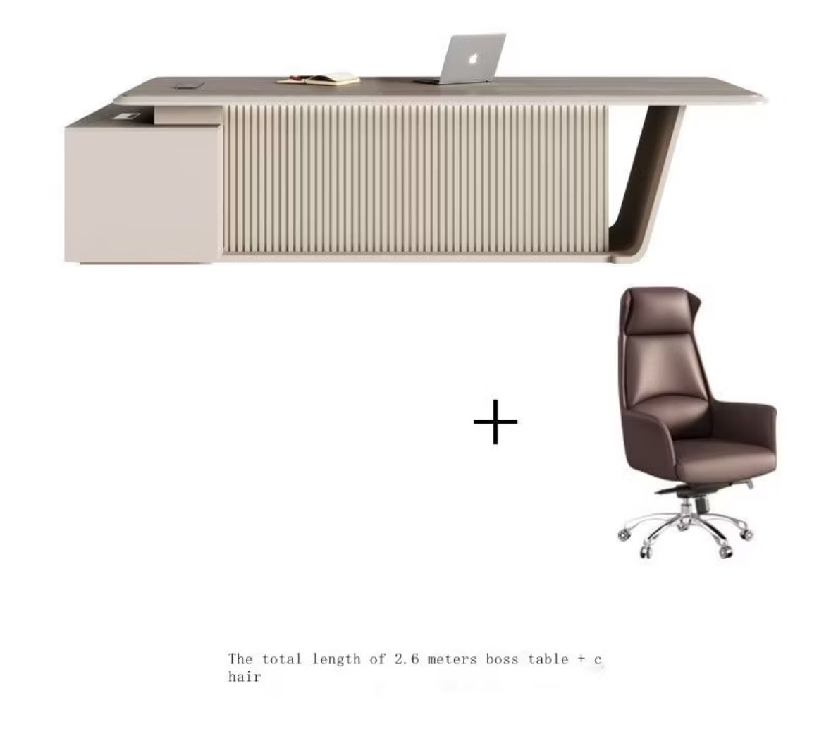 DIRECTOR Office Furniture (2.6 m + boss chair) With Installation (PRE ORDER= 2 Month)