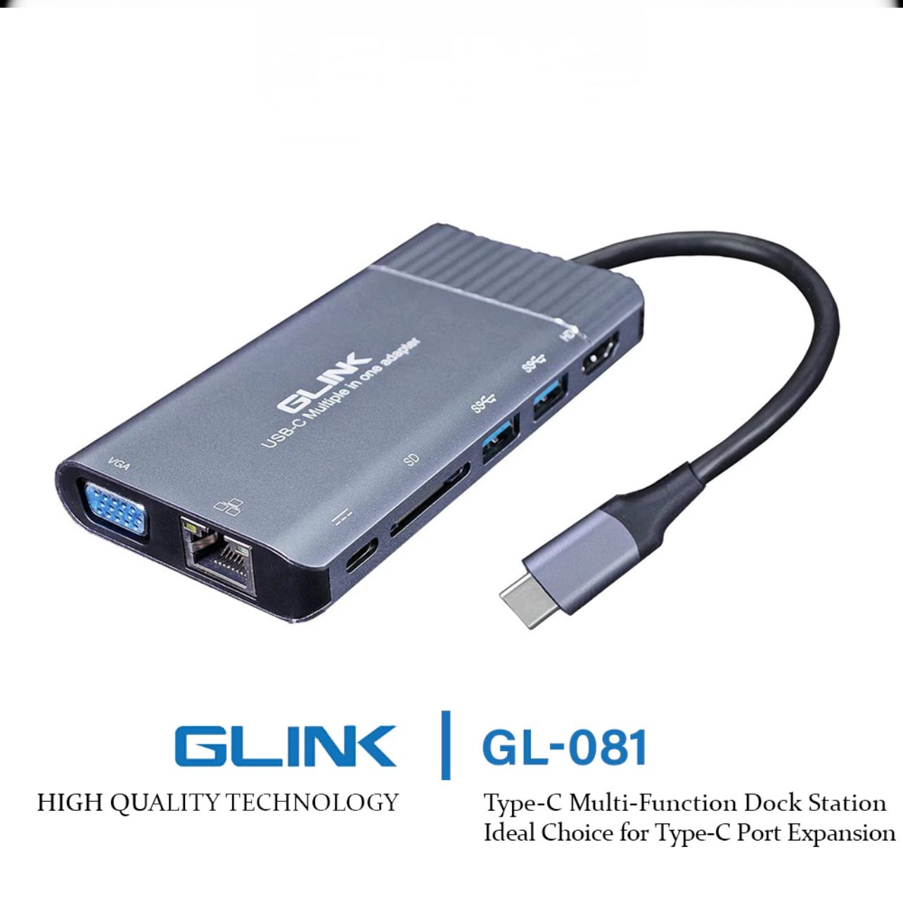Glink GL-081 Type-C Multi-Function Dock Station