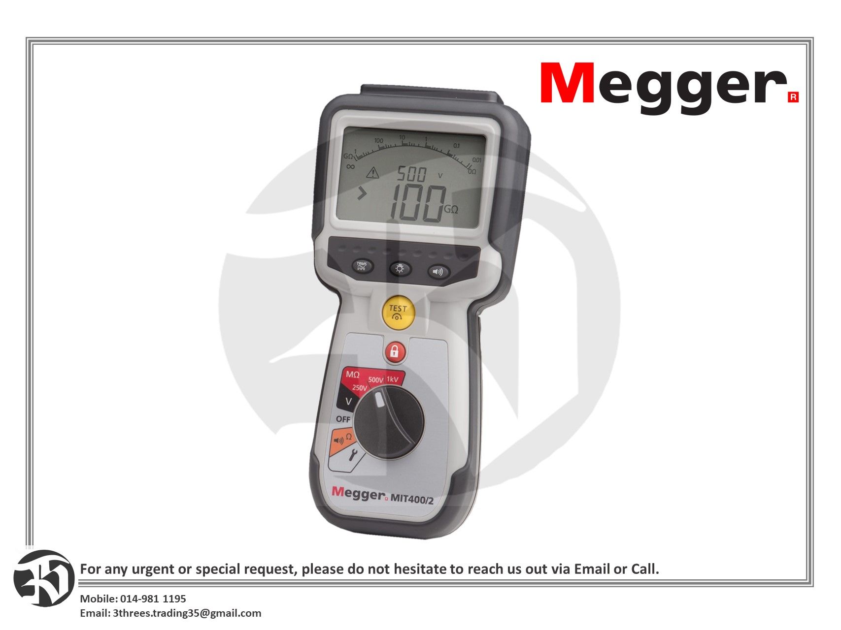 MEGGER Insulation Tester MIT400/2, MIT410/2, MIT420/2
