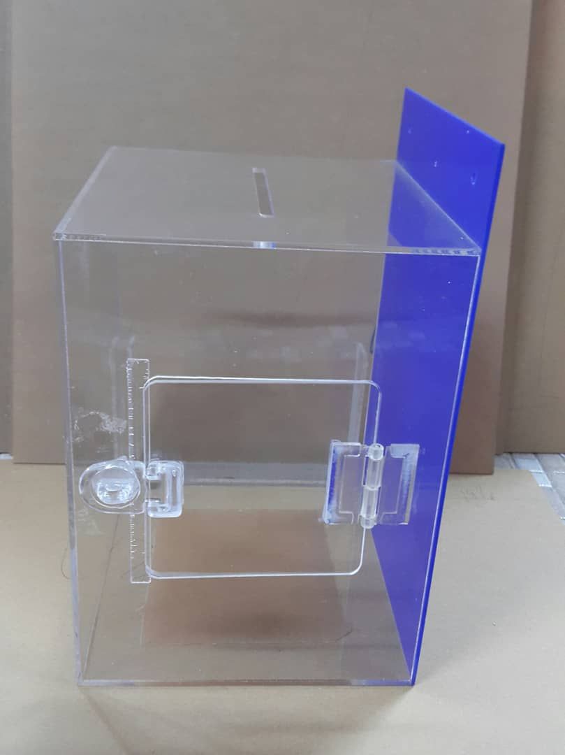 Clear Acrylic Suggestion Box - (Peti Cadangan)