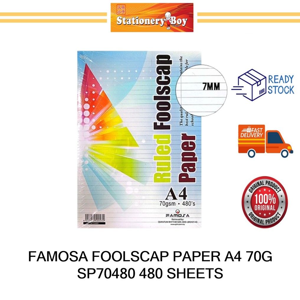 FAMOSA FOOLSCAP PAPER A4 70G SP70480 480 SHEETS