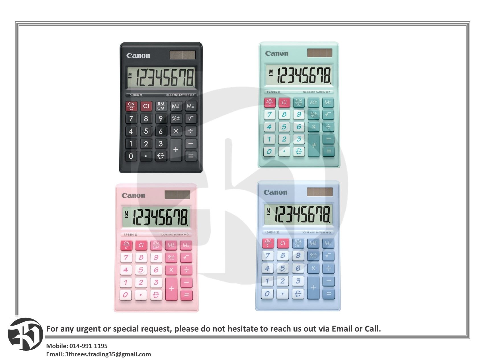 Canon 8-Digit Calculator LS-88Hi III