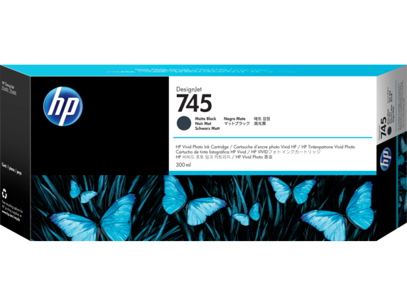 Genuine Malaysia HP Warranty - HP 745 Matte Black 300ml Ink Cartridge