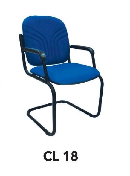 Visitor chair with armrest (PVC / FABRIC)