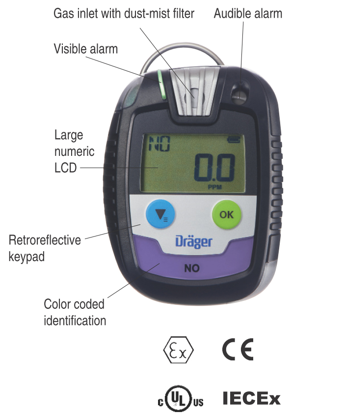 Dräger/Draeger Pac 6500 Single Gas Detector - H2S Detector (8326330)