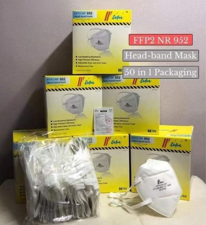 QS Facemask KN95 5 Ply Headloop (1 Box 50 pcs)