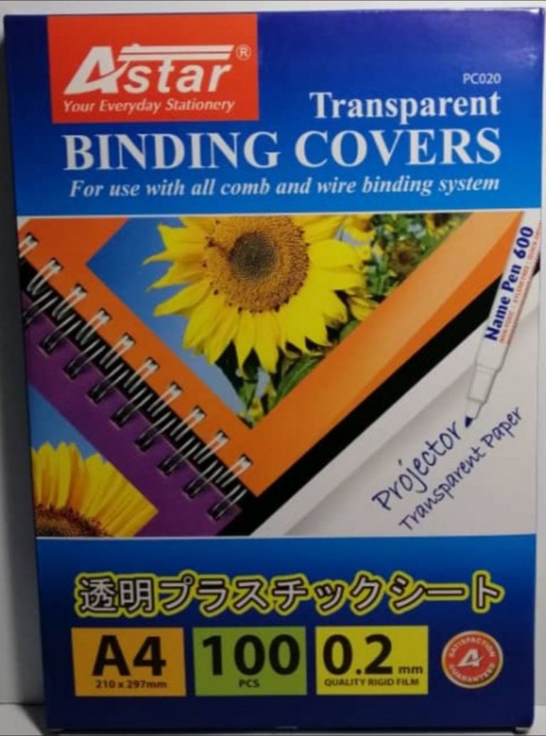 Transference binding cover A4 (100's)