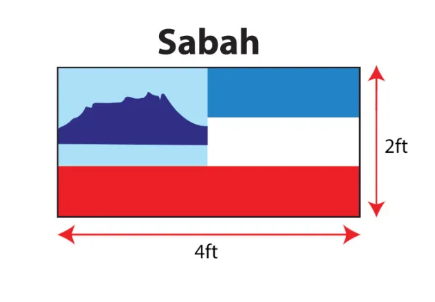 BENDERA SABAH 2'X4' / 2'X8' / 3'X6'