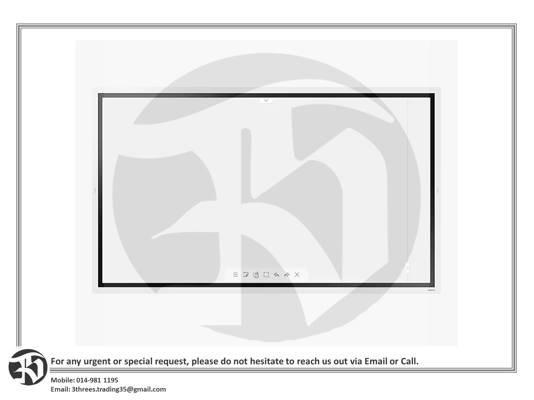 Samsung Flip 2 65" WM65R Digital Flipboard Display (c/w OEM Stand)