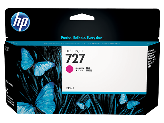 Genuine Malaysia HP Warranty - HP 727 Magenta 130ml Ink Cartridge