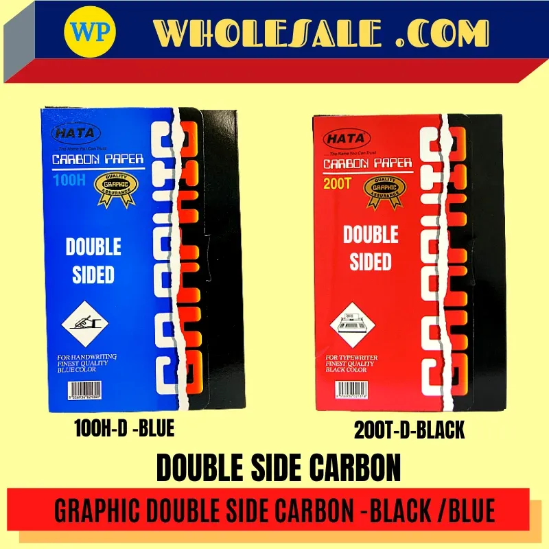 GRAPHIC DOUBLE SIDED CARBON PAPER -100'S BLUE & BLACK / Graphic / Carbon Paper / Double Sided Carbon Paper #black #blue
