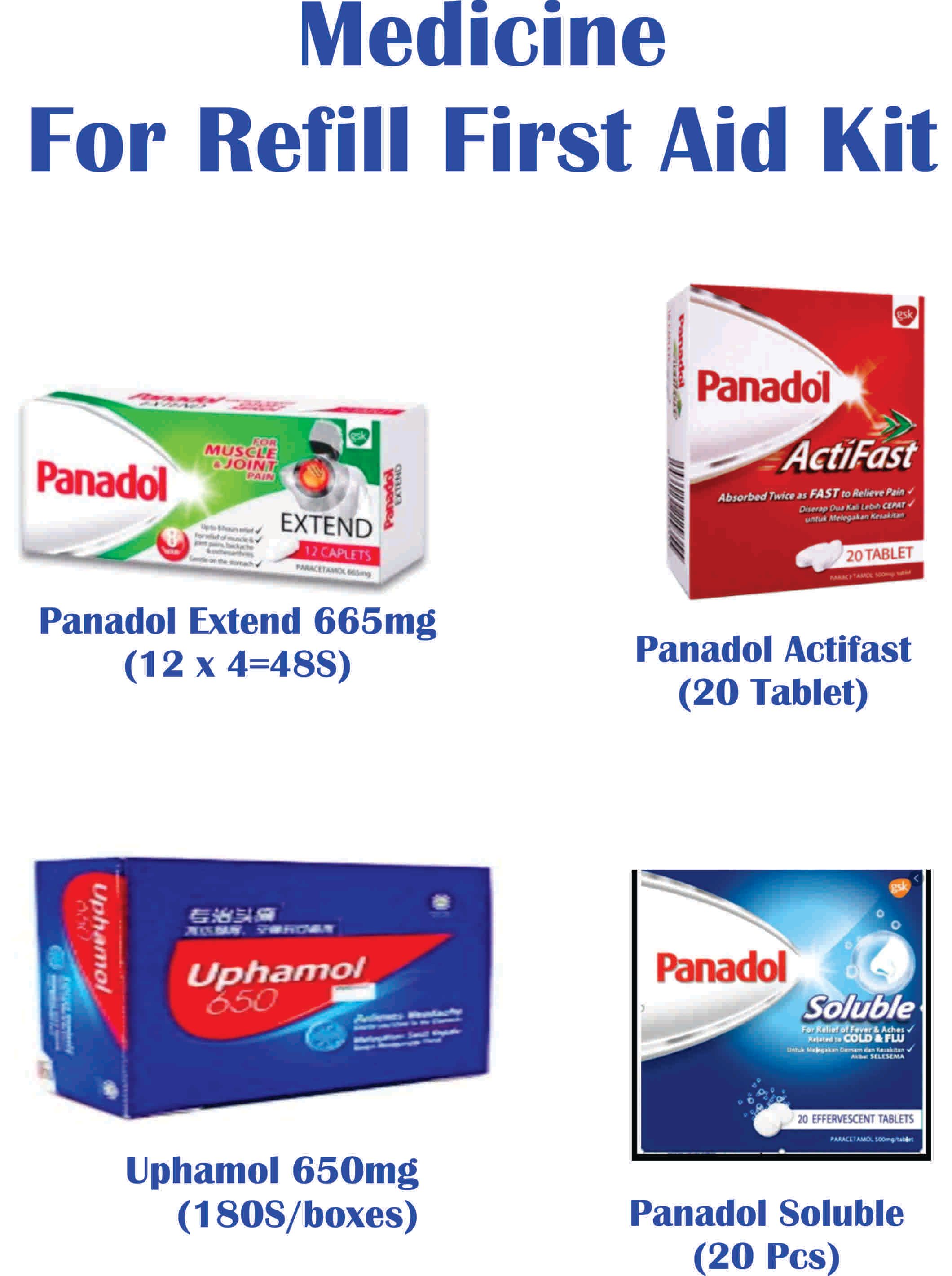 Ocha Refill First Aid kit -Medicine Tablet