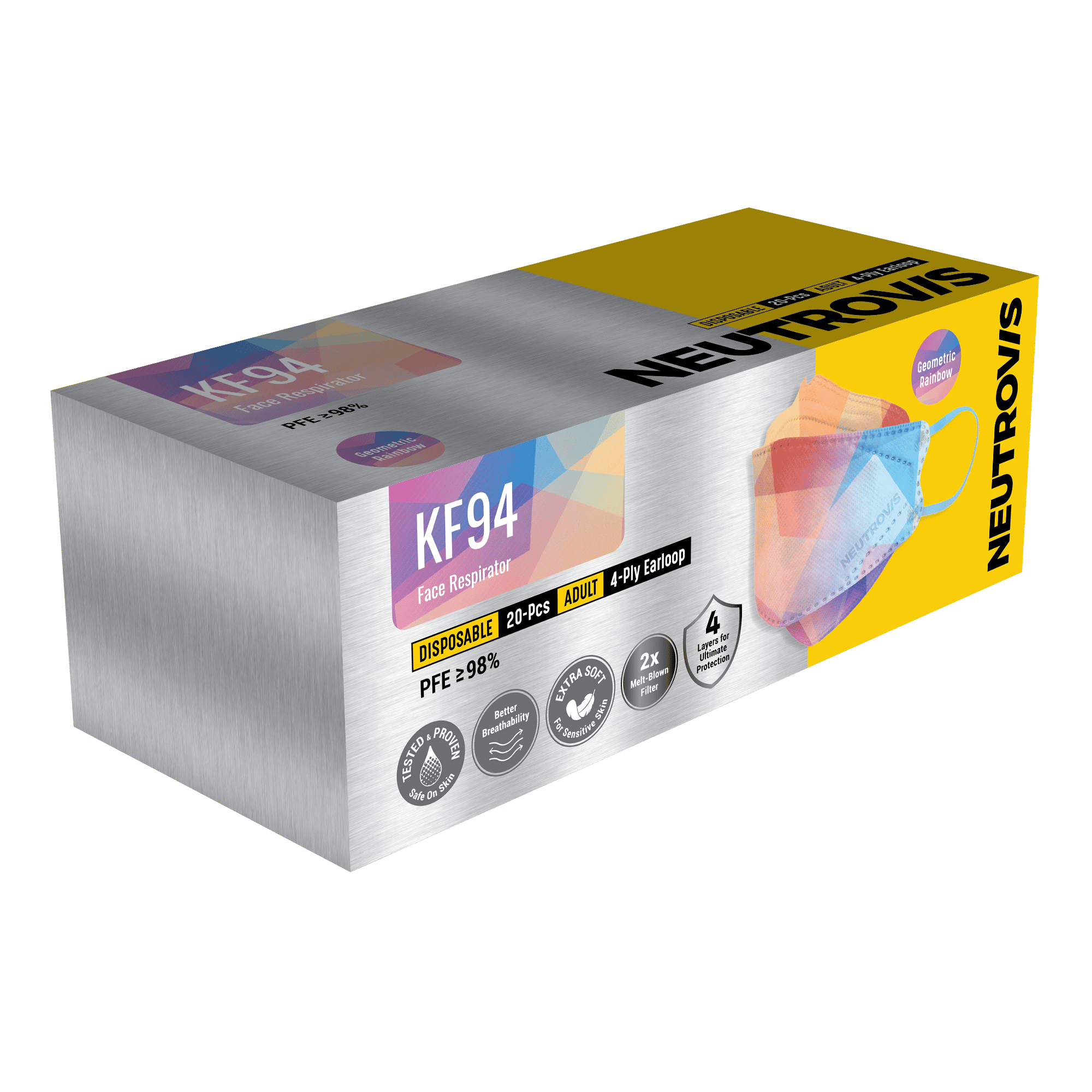 Neutrovis KF94 Face Mask Full Range 22233 KF94 Rainbow Y-HK-71951-KK