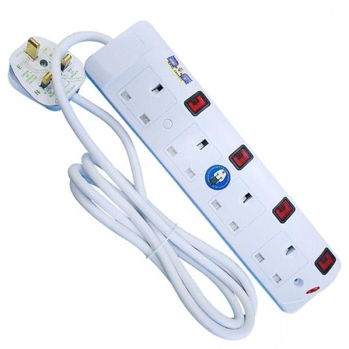 QP Extension Plug 4 Gang 6m