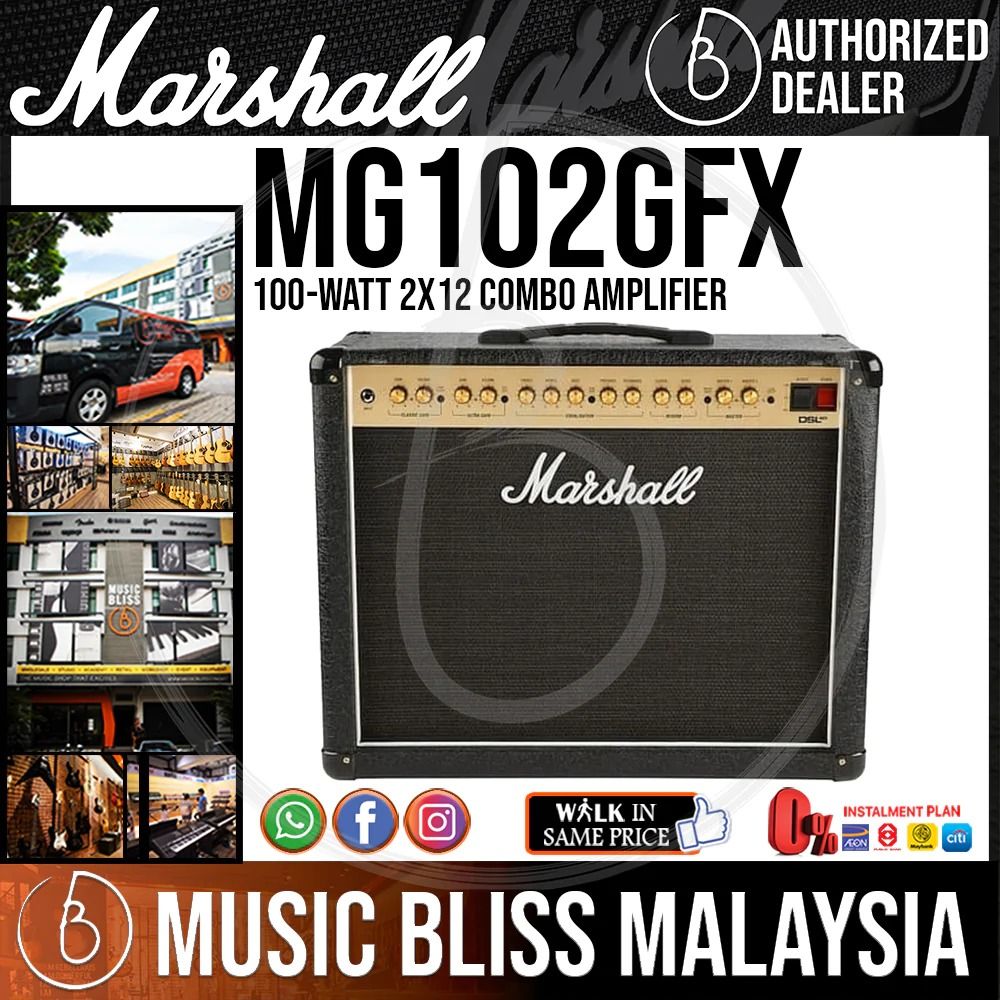 Marshall *#Marshall MG102GFX 100-watt 2x12 Combo Amplifier with Effects